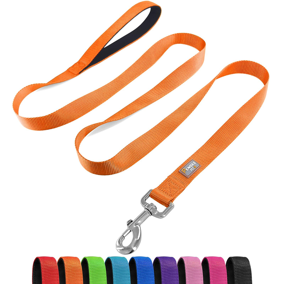 6 FT Basic Dog Leash for Medium Dogs,Black