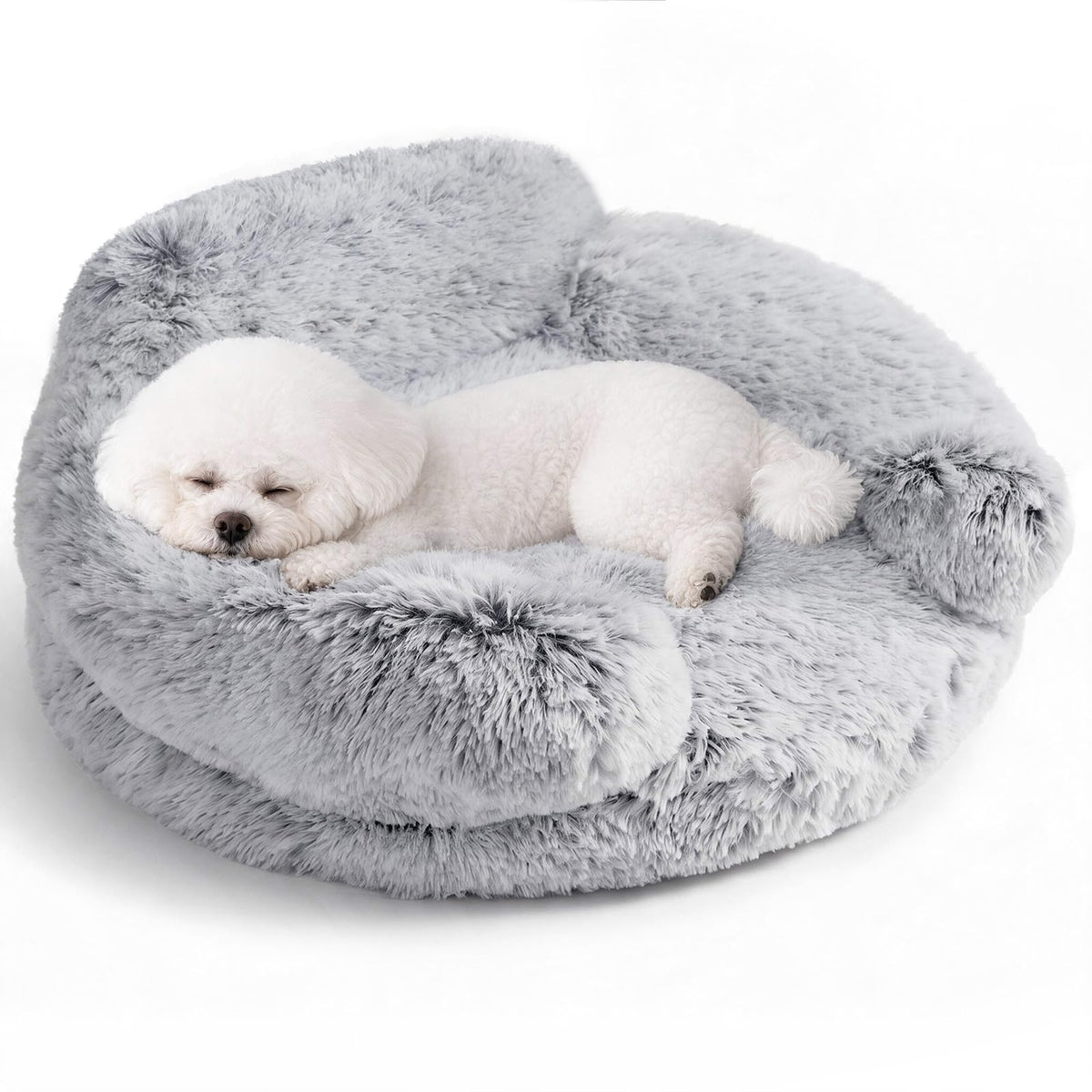EHEYCIGA 23" Calming Donut Dog Bed for Small Dog & Cat Washable Pet Couch
