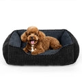 MIXJOY Dog Bed for Large Medium Small Dogs, Rectangle Washable Sleeping Puppy Bed, Soft Calming Cat Beds for Indoor Cats, Orthopedic Pet Sofa Bed, Anti-Slip Bottom with Multiple Size (20'', Grey)