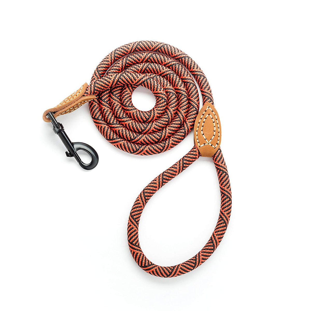 Mile High Life Dog Leash with Genuine Leather-Wrapped Ends, 4/5/6FT