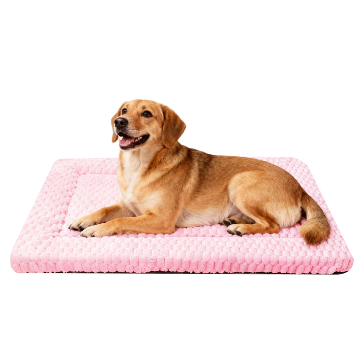 Dog Bed Mat,Reversible & Ultra Soft Kennel Pad-Machine Washable Pet Bed for Dogs & Cats-All-Weather Crate Liner for Crates,Carriers & Travel (Pink, 35" L x 23" W x 1.5" Th)