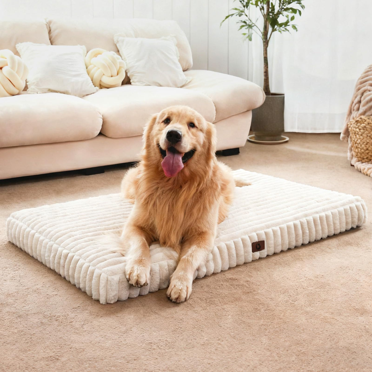 Dog Beds for Large Sized Dog, Orthopedic Foam with Waterproof Lining