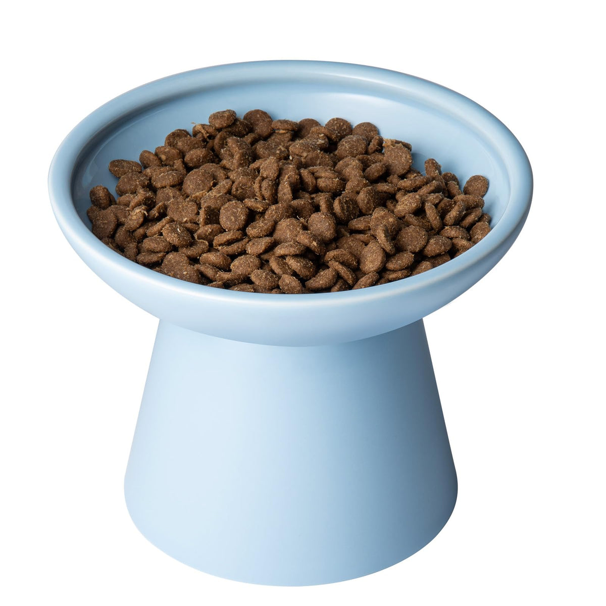 CEEFU Extra Wide Elevated Ceramic 6.2" Shallow Cat Food Bowl