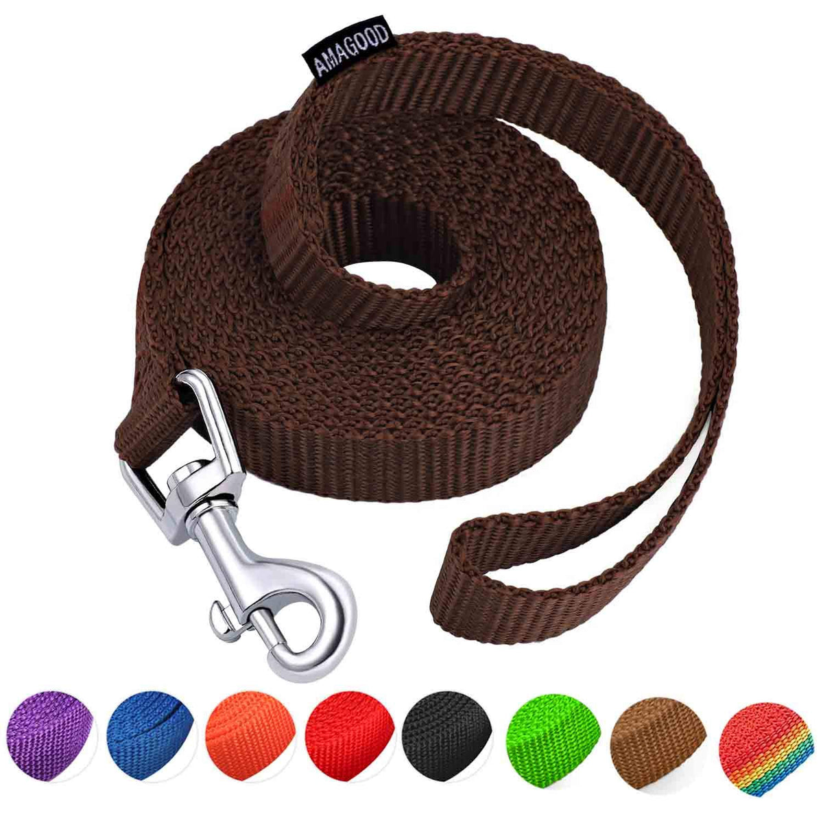 6 FT Puppy/Dog Leashes, Strong Traditional Style Leash with Easy to Use Collar Hook,Dog Lead Great for Small(Red,5/8" x 6 Feet) (Red)