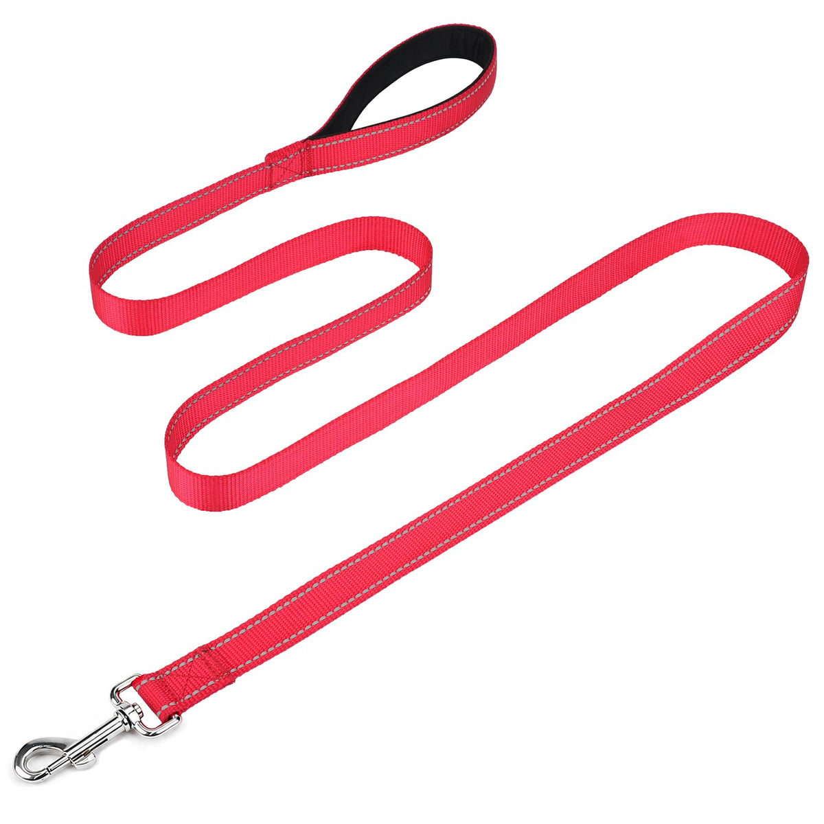 FunTags Reflective Nylon Dog Leash for Medium & Large Dogs, 6FT for Walks