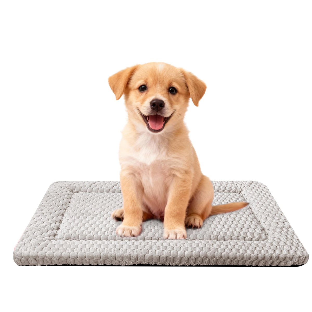 Dog Bed Mat,Reversible & Ultra Soft Kennel Pad-Machine Washable Pet Bed for Dogs & Cats-All-Weather Crate Liner for Crates,Carriers & Travel (Pink, 35" L x 23" W x 1.5" Th)