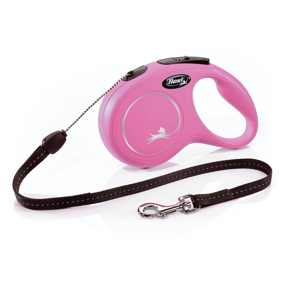 FLEXI® Classic Cord Retractable Dog Leash, Small, 16 ft - Pink