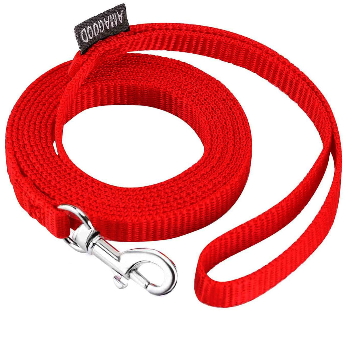 6 FT Puppy/Dog Leashes, Strong Traditional Style Leash with Easy to Use Collar Hook,Dog Lead Great for Small(Red,5/8" x 6 Feet) (Red)