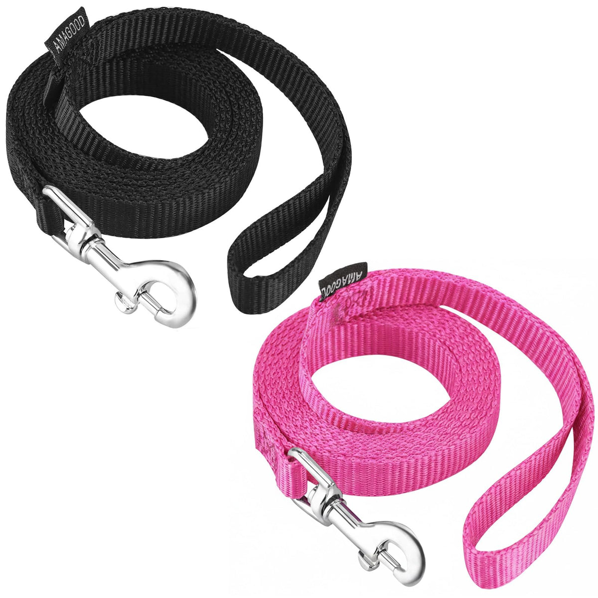 6 FT Puppy/Dog Leashes, Strong Traditional Style Leash with Easy to Use Collar Hook,Dog Lead Great for Small(Red,5/8" x 6 Feet) (Red)