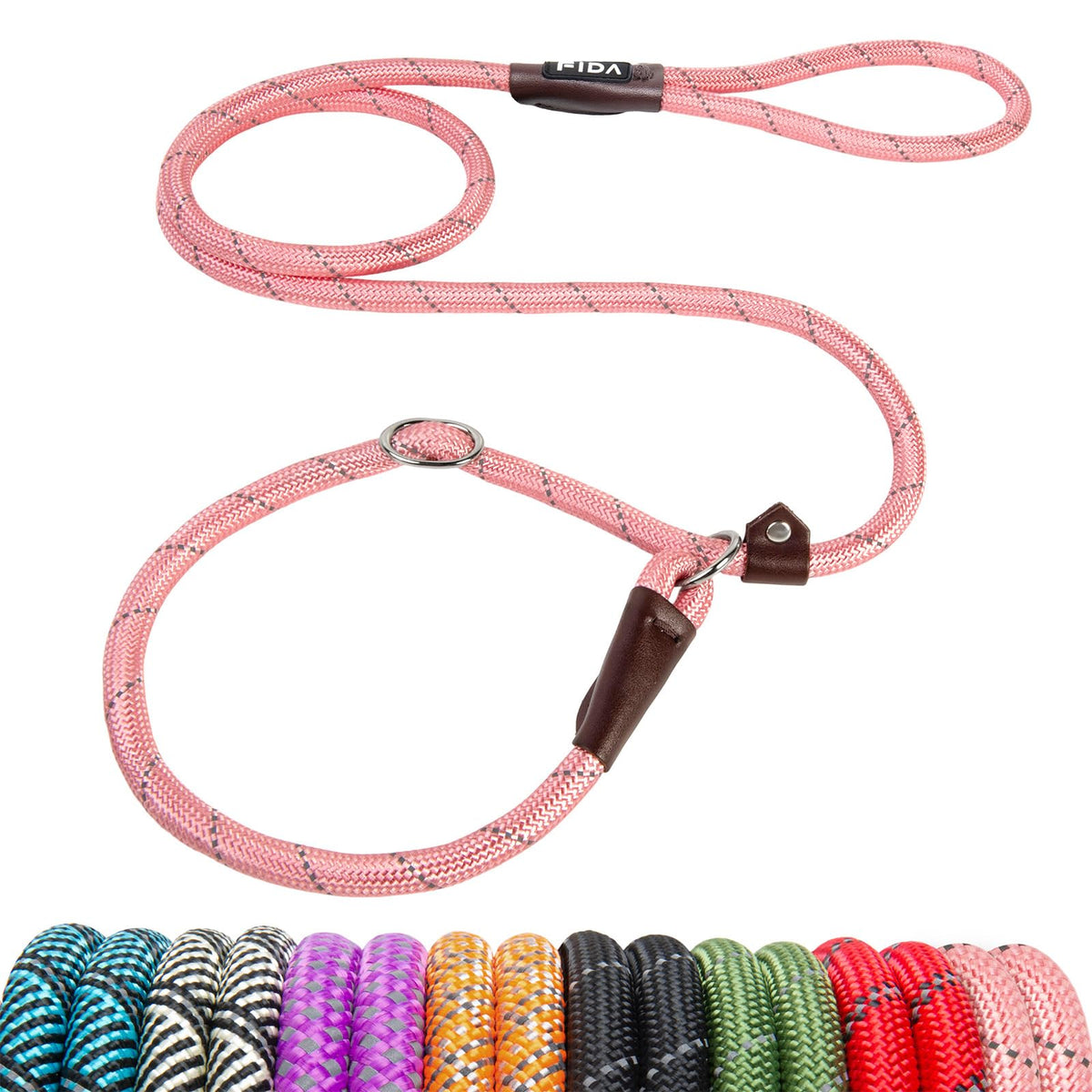 Fida Durable Slip Lead Dog Leash, 6 FT x 1/2" Dog Training Leash, Green