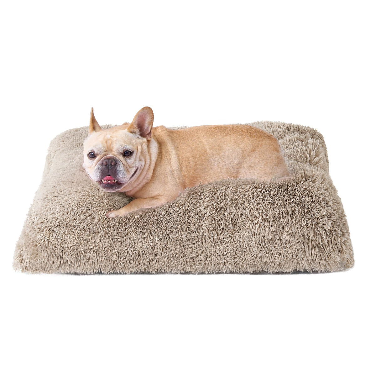 EHEYCIGA Fluffy Dog Crate Bed, Plush Extra Large Dog Pillow, Grey