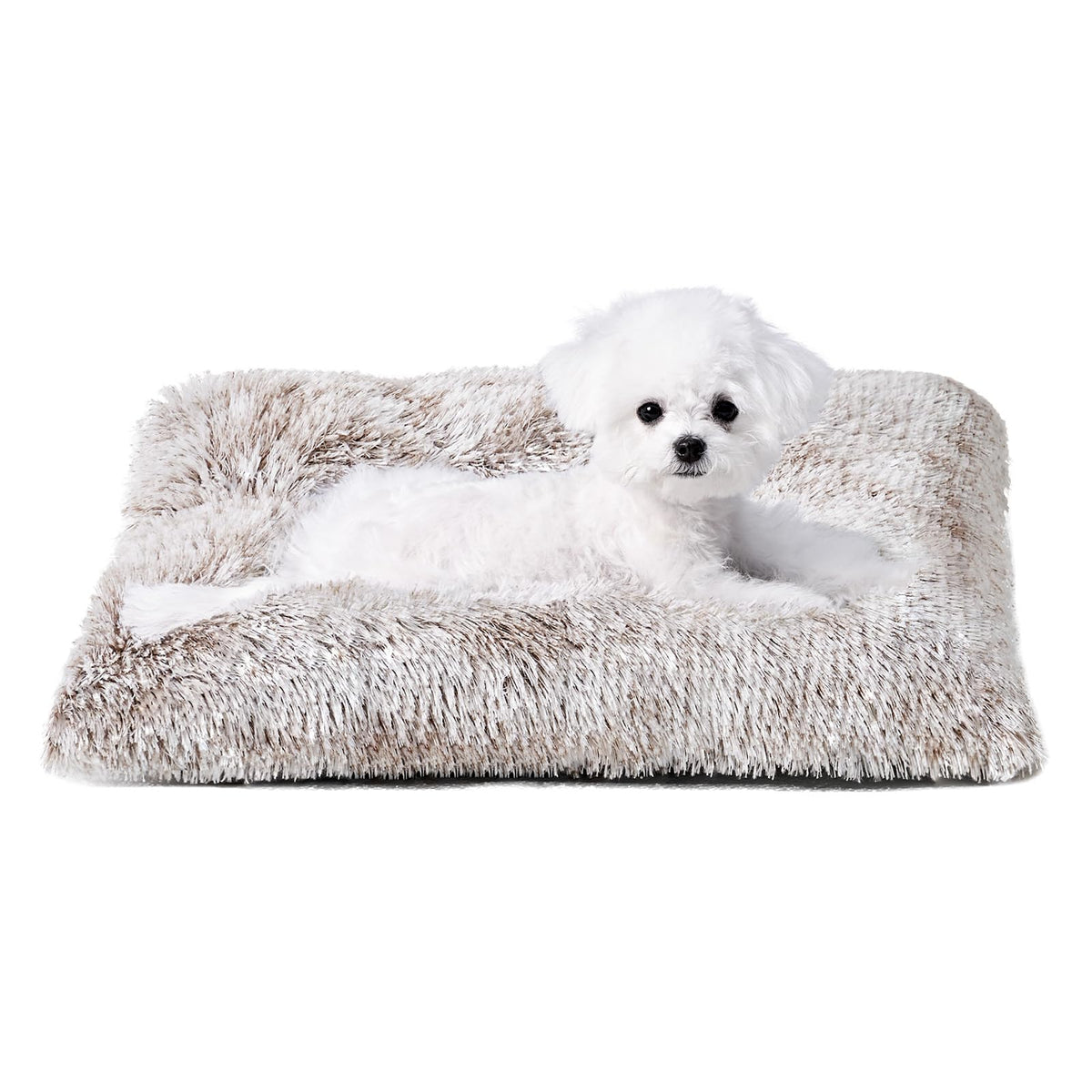 EHEYCIGA Fluffy Dog Crate Bed, Plush Extra Large Dog Pillow, Grey