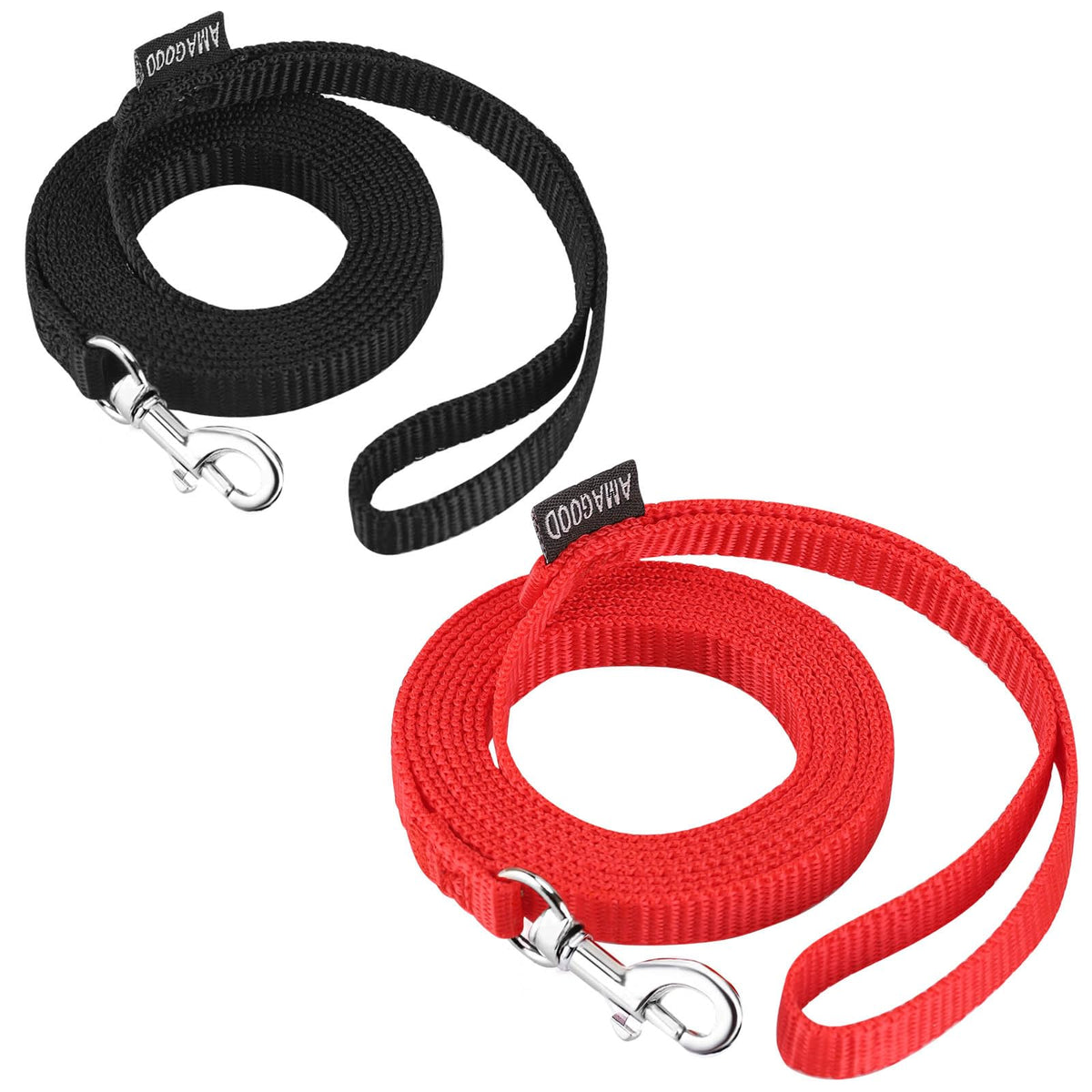 6 FT Puppy/Dog Leashes, Strong Traditional Style Leash with Easy to Use Collar Hook,Dog Lead Great for Small(Red,5/8" x 6 Feet) (Red)