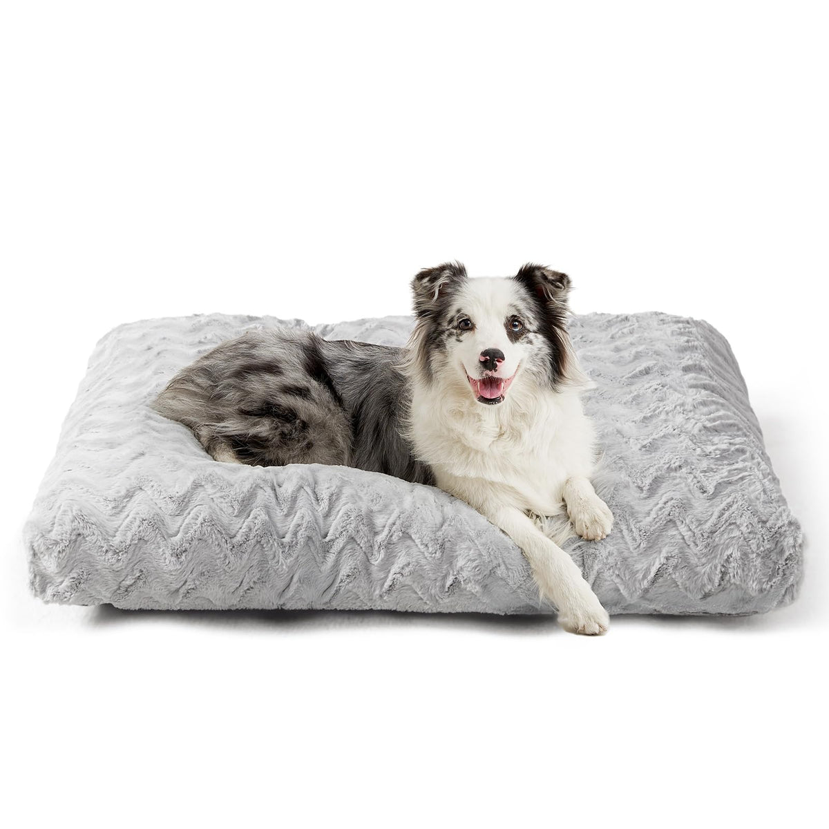 EHEYCIGA Washable Large Dog Bed for Crate, 35x23 Inch Pet Bed, Grey