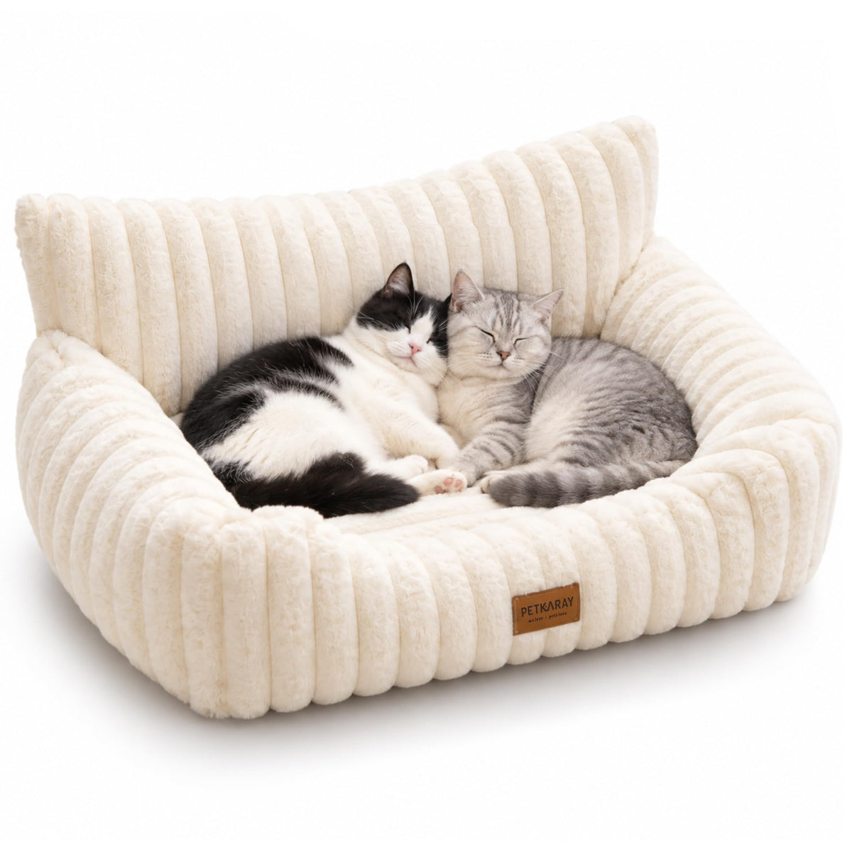 PETKARAY Cat Couch Bed, 24'' Soft Sofa for Indoor Cats, Machine Washable