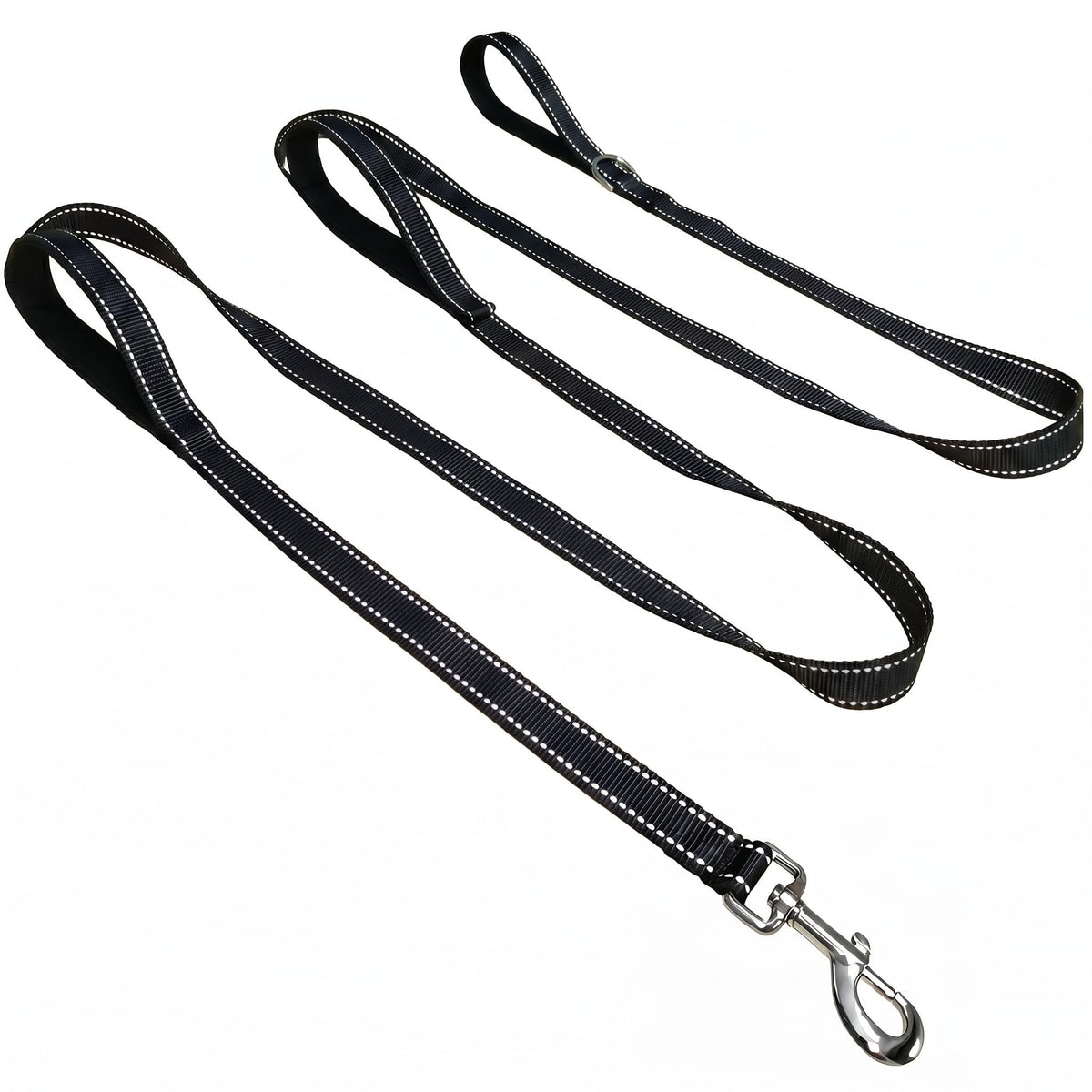 Triple Handle 6FT 1IN Dog Leash, Heavy Duty Strong Nylon, Hot Pink