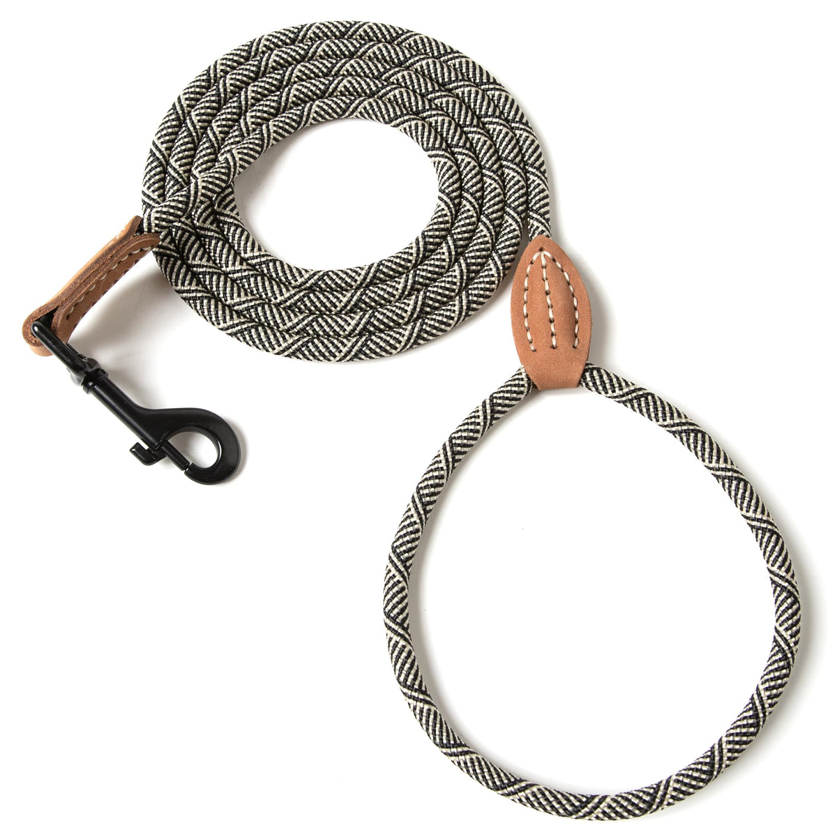 Mile High Life Dog Leash with Genuine Leather-Wrapped Ends, 4/5/6FT