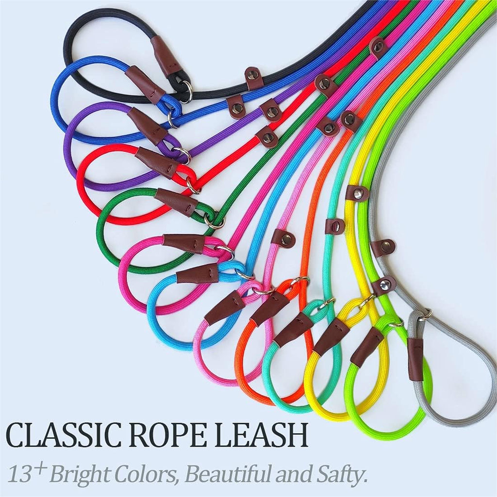 MayPaw Slip Lead Dog Leash 7ft x 1/4" Rope Control Leash for Dogs No Pull