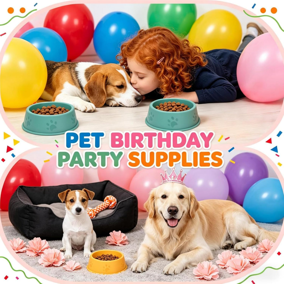 24 Pack Plastic Dog Bowl, 10 Oz Dog Cat Party Supplies