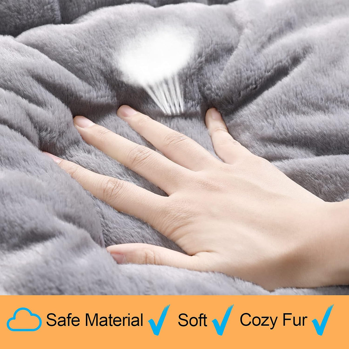 Dog Crate Pad Washable Dog Bed for Crate Medium Cozy Mat 36-Inch Gray