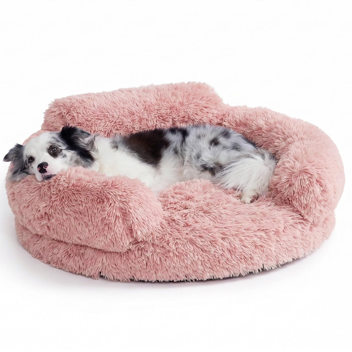 EHEYCIGA 23" Calming Donut Dog Bed for Small Dog & Cat Washable Pet Couch
