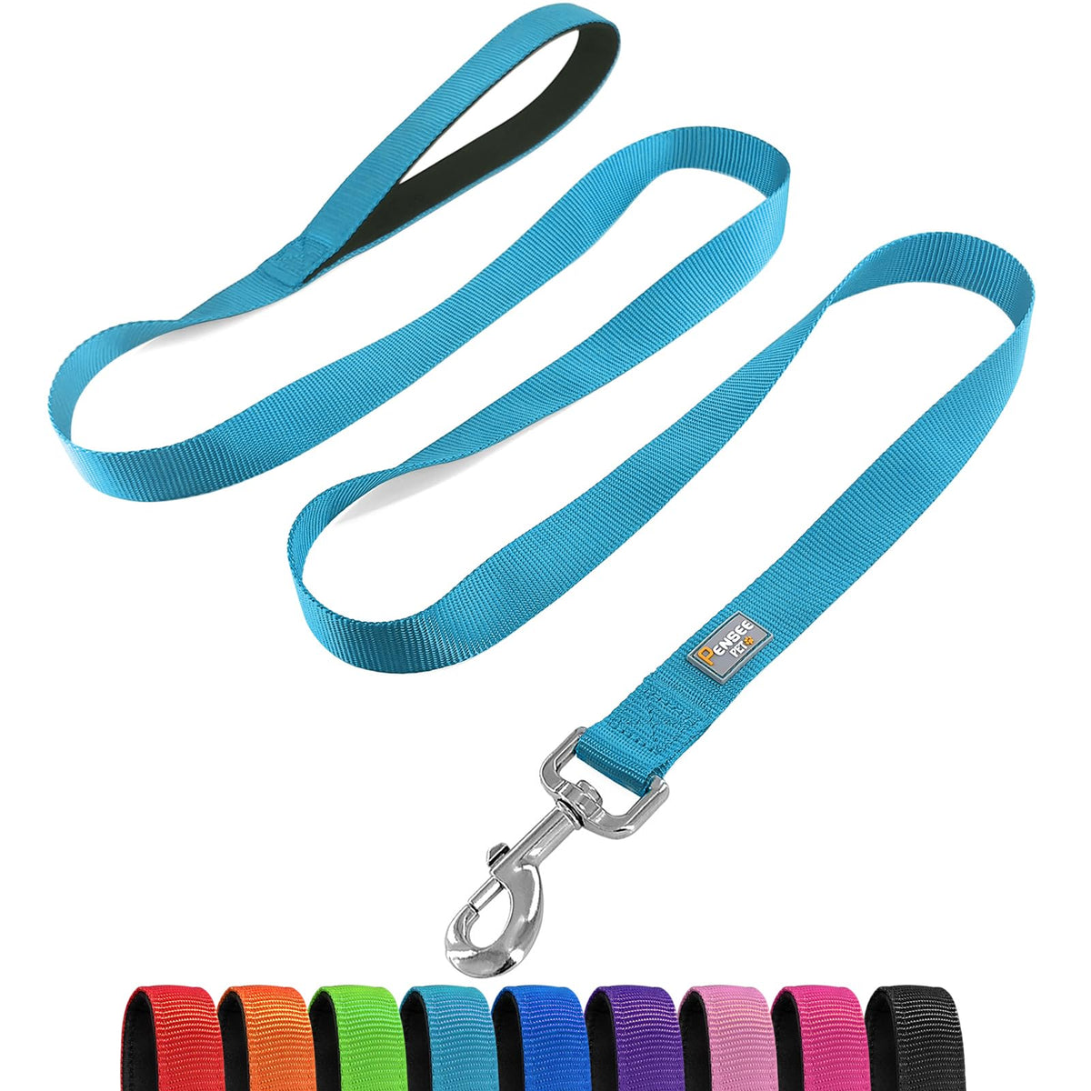 6 FT Basic Dog Leash for Medium Dogs,Black