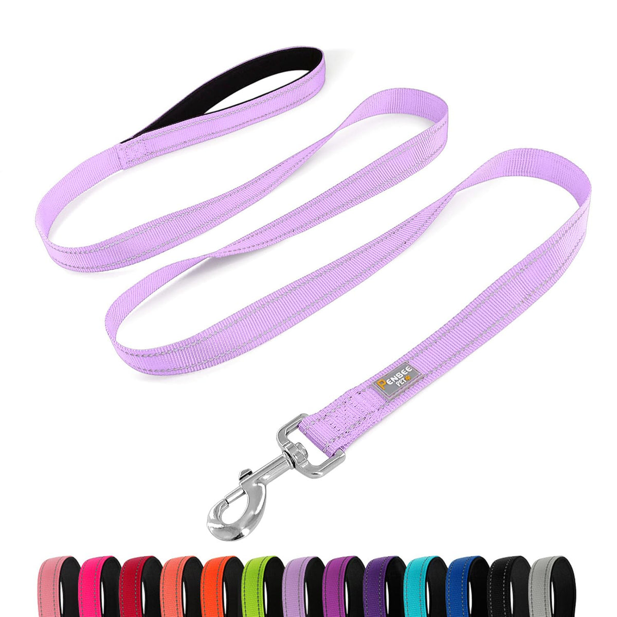 6 FT Basic Dog Leash for Medium Dogs,Black