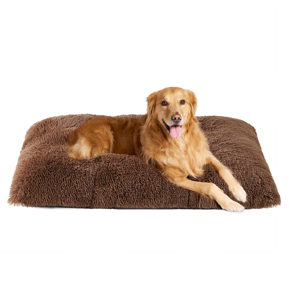 EHEYCIGA Fluffy Dog Crate Bed for Medium Dogs, Plush Crate Pad, Grey