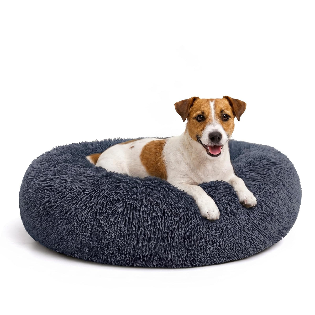MIXJOY Orthopedic Dog Bed Comfortable Donut Cuddler Round Pet Beds Ultra Soft Washable Dog and Cat Cushion (20''/23''/30'') (23'', Brown)
