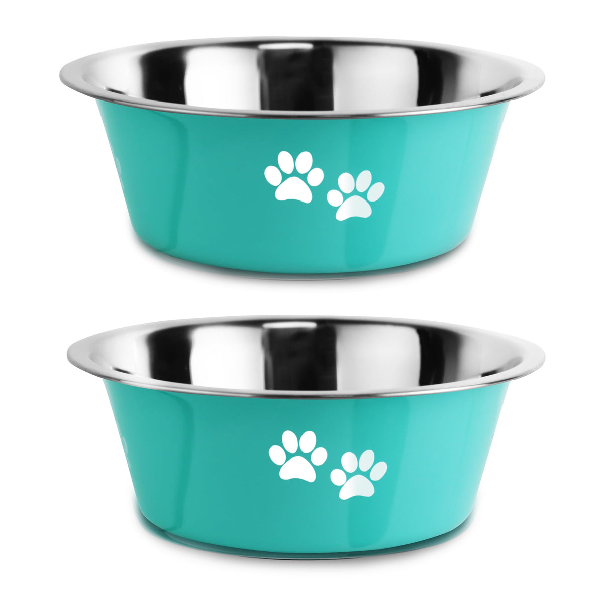 Stainless Steel Dog Bowls, Nonslip Rubber Bottom No Spill Proof Skid Metal Insulated Dog Bowls for Large Medium Small Breed Dogs (Pink, 3.6 Cups/29 OZ)