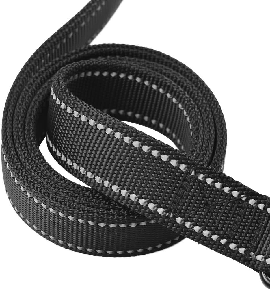 Primal Pet Gear Dog Leash 6ft Long,Traffic Padded Two Handle,Heavy Duty,Reflective Double Handles Lead for Control Safety Training,Leashes for Large Dogs or Medium Dogs,Dual Handles Leads(Black)