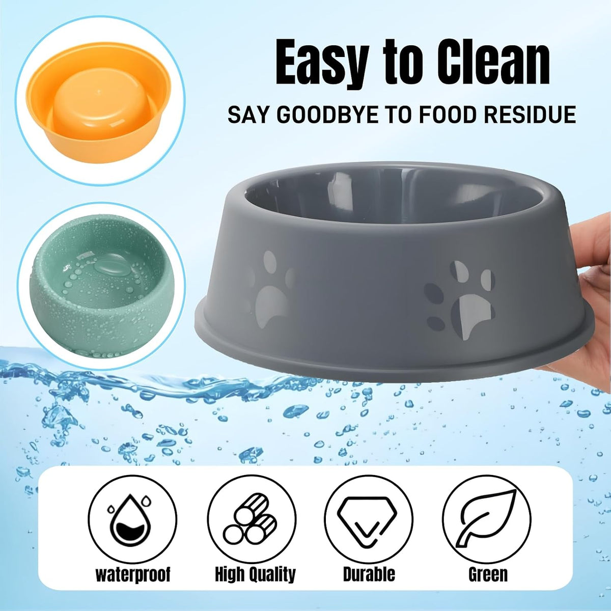 24 Pack Plastic Dog Bowl, 10 Oz Dog Cat Party Supplies