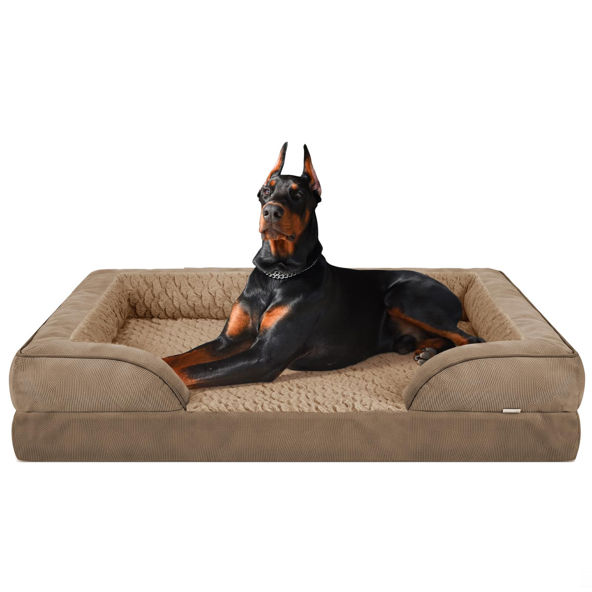 INVENHO Orthopedic Dog Beds Large Sized, XL Washable Dog Sofa with Egg-Crate Foam, Waterproof Lining and Non-Skid Bottom