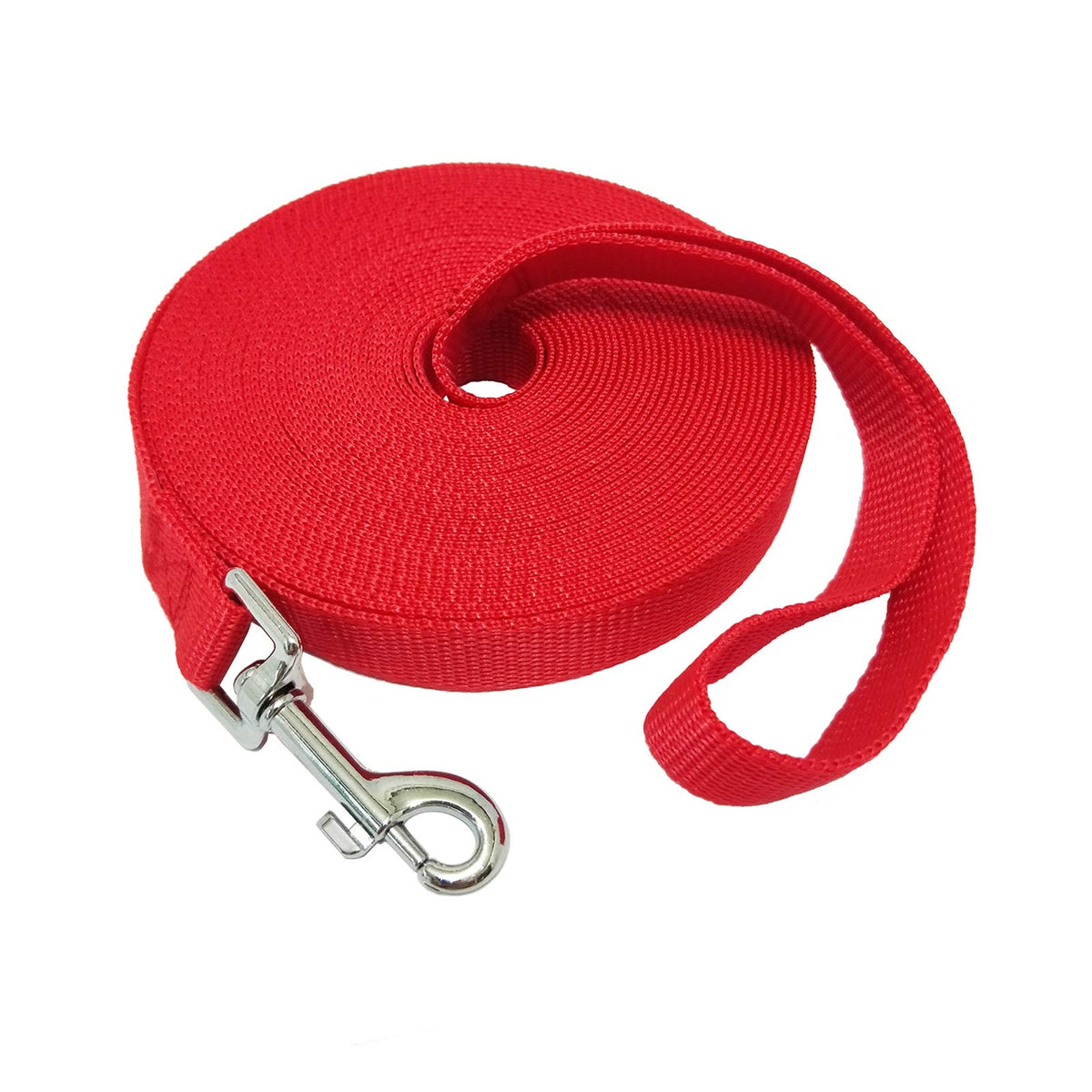 Nylon Training Dog Leash for Small Medium Large Dogs, 15ft 20ft 30ft 50ft Long Puppy Lead for Obedience Recall Training, Camping (20ft, Black)