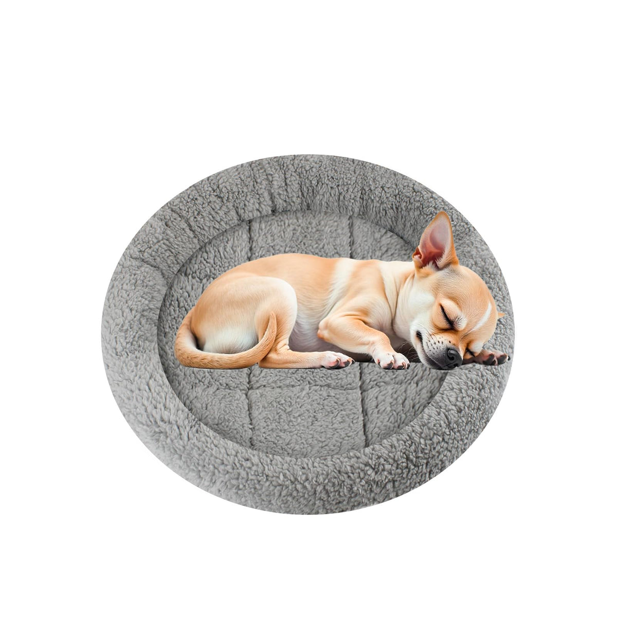Enjoying Cat Mat Bed 10" x 15" Pet Bed with Pillow Around for Puppy Kitten Curled Sleeping Beds for Carrier/Crate Small Dog Cushion, Anti Skid Bottom, Small