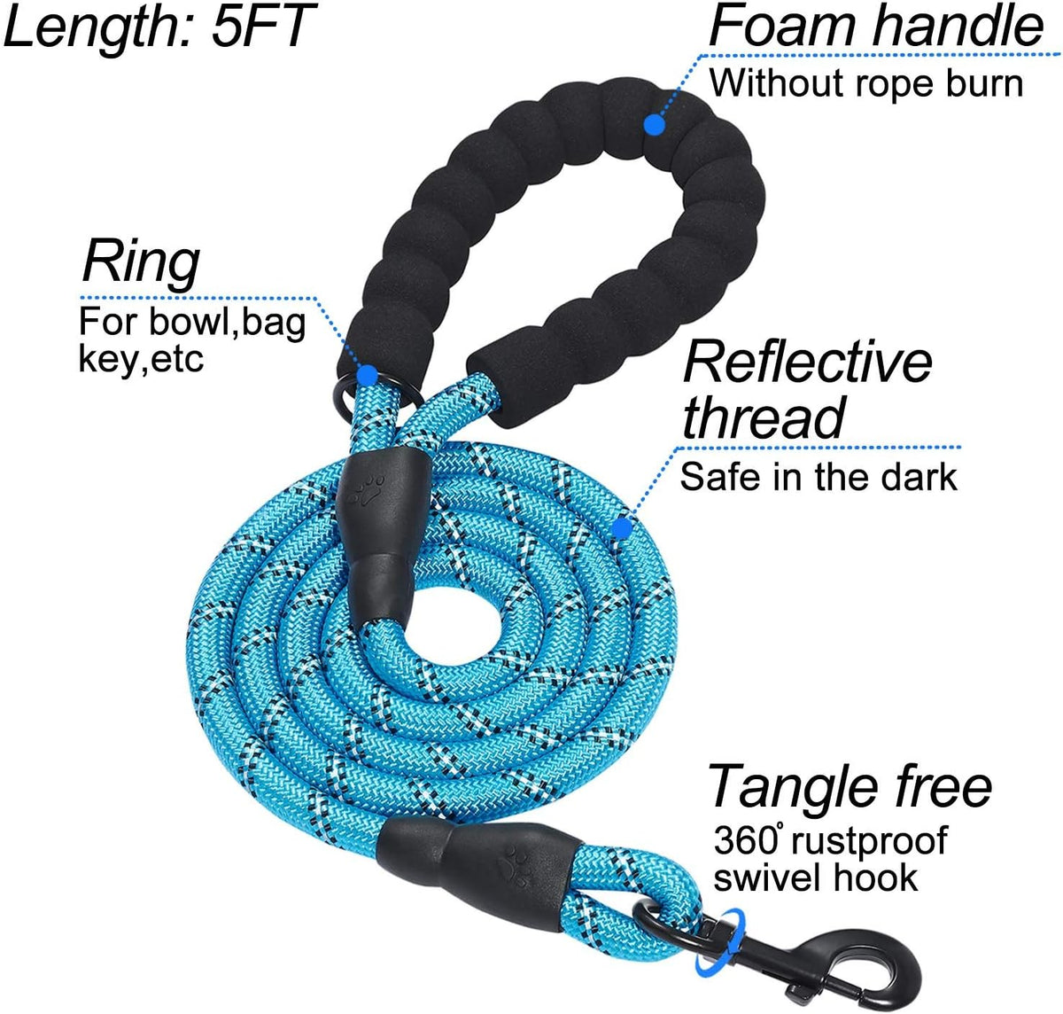 Dog Harness Step-in Breathable Puppy Cat Vest, Medium, Blue