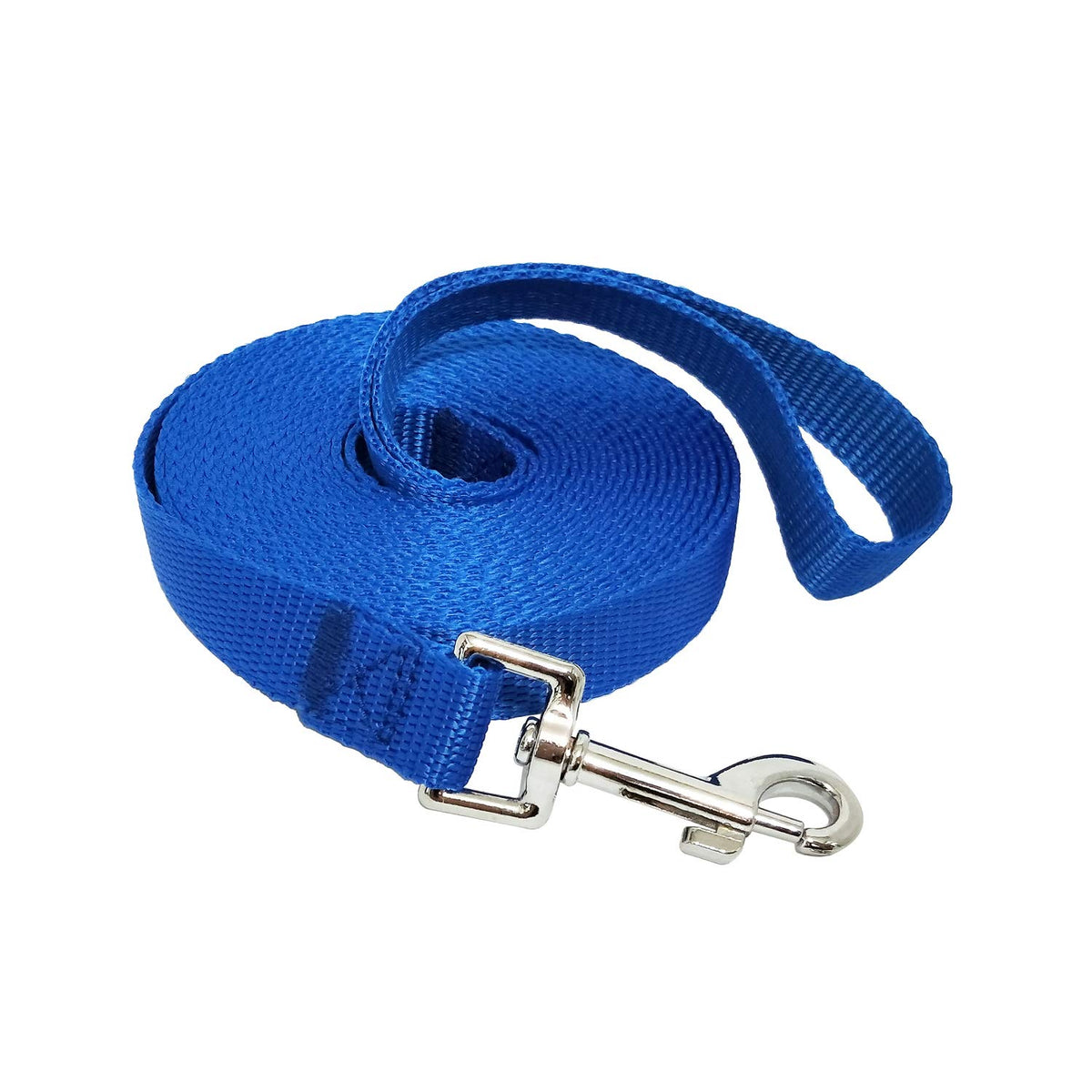 Nylon Training Dog Leash for Small Medium Large Dogs, 15ft 20ft 30ft 50ft Long Puppy Lead for Obedience Recall Training, Camping (20ft, Black)