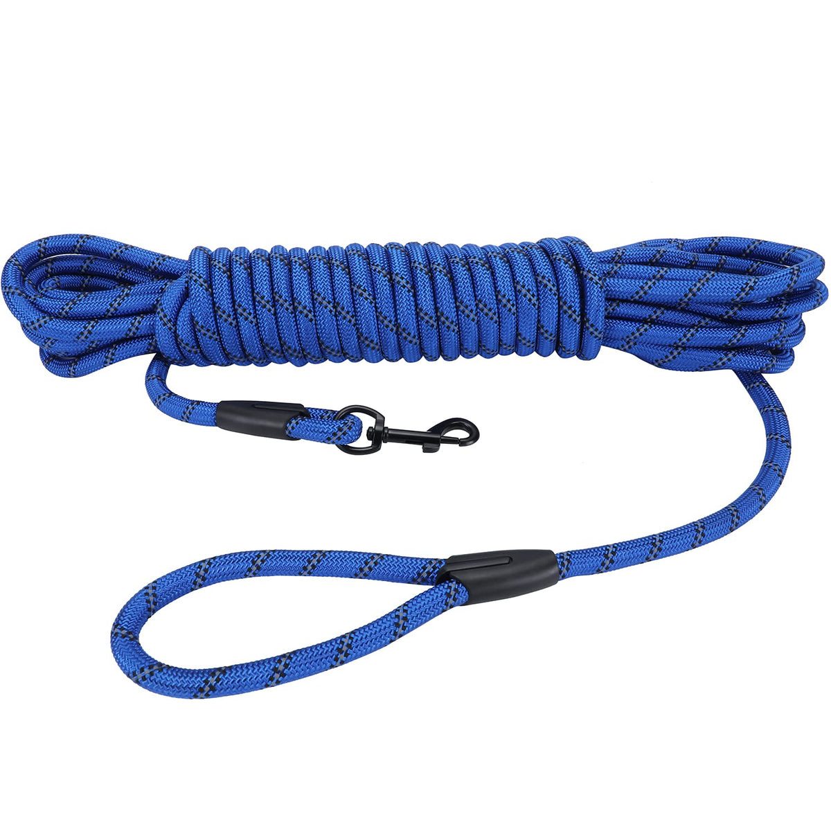 Hi Kiss Dog/Puppy Obedience Recall Agility Lead - 15ft 20ft 30ft 50ft 100ft Leash - Great for Training, Play, Camping, or Backyard - Orange 20ft