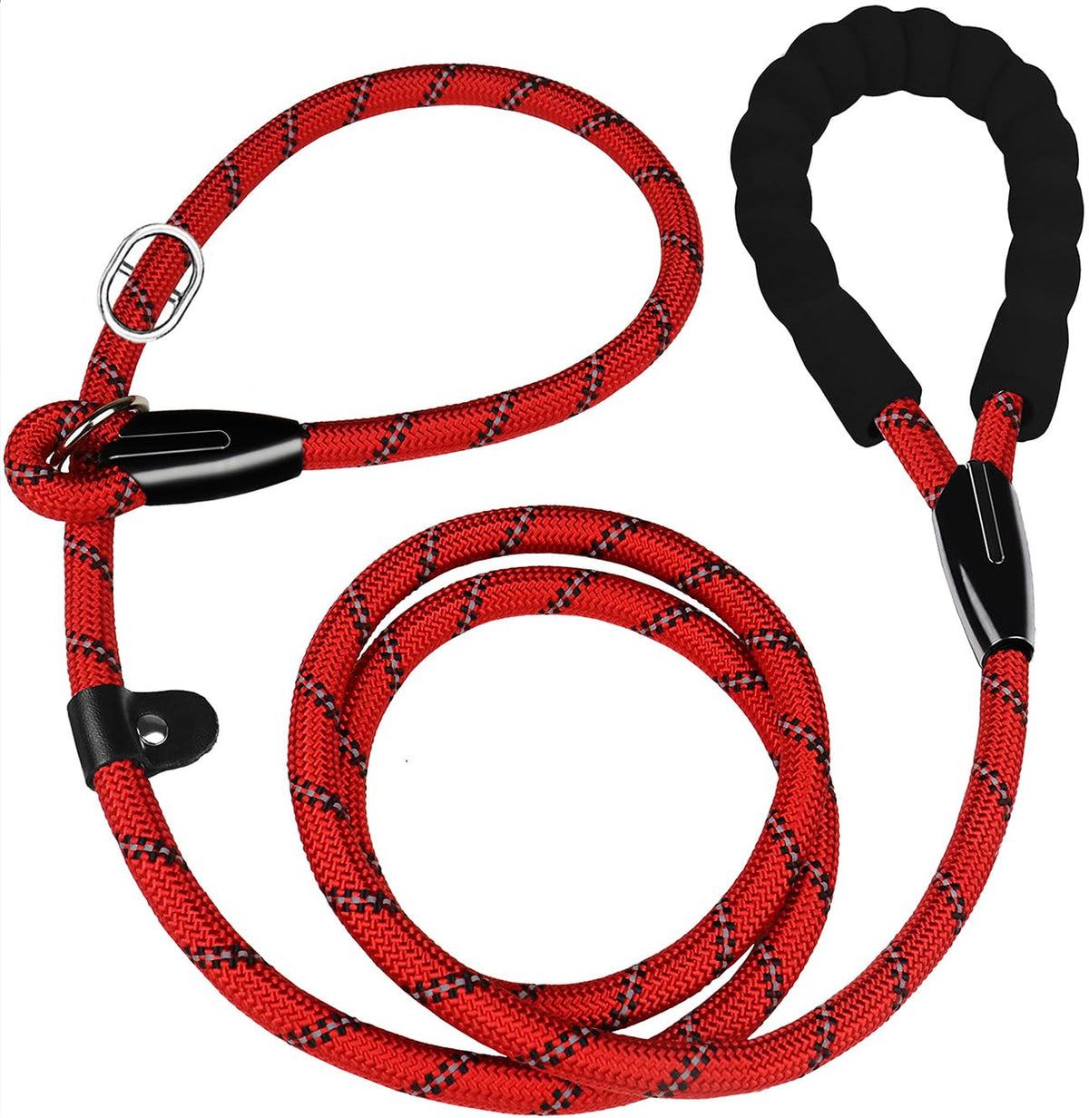 Dog Leash, 6 FT Heavy Duty Dog Leashes with Comfortable Padded Handle,Black