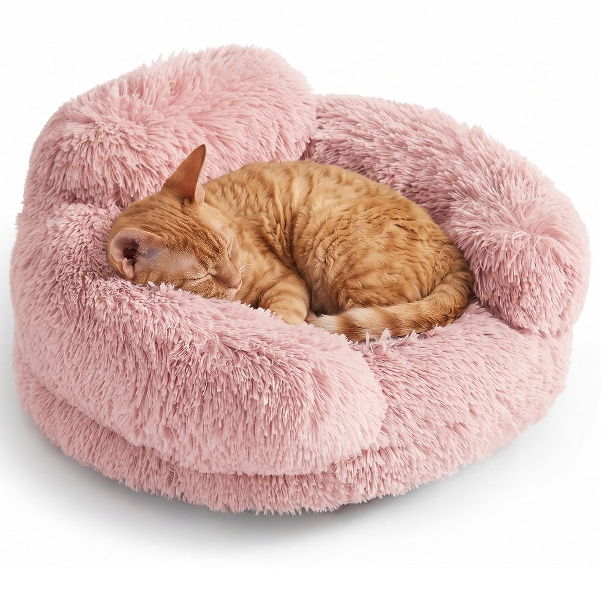 EHEYCIGA 23" Calming Donut Dog Bed for Small Dog & Cat Washable Pet Couch