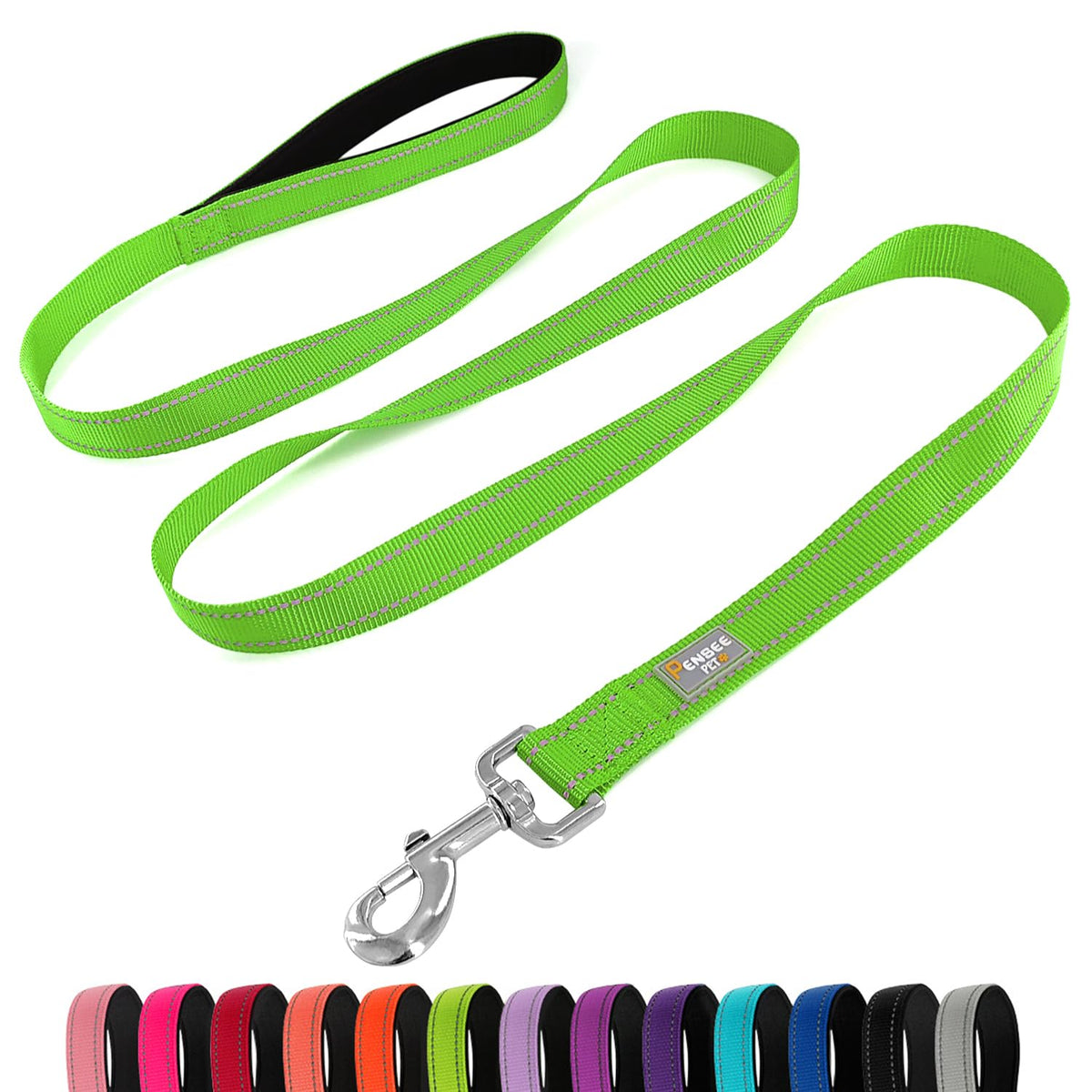 6 FT Basic Dog Leash for Medium Dogs,Black