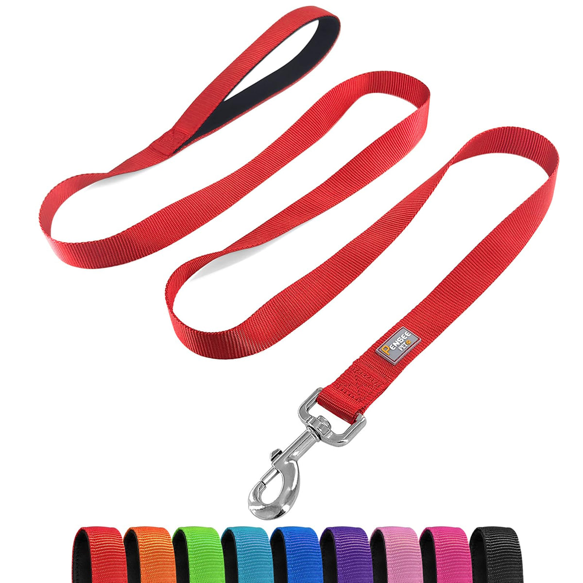 6 FT Basic Dog Leash for Medium Dogs,Black