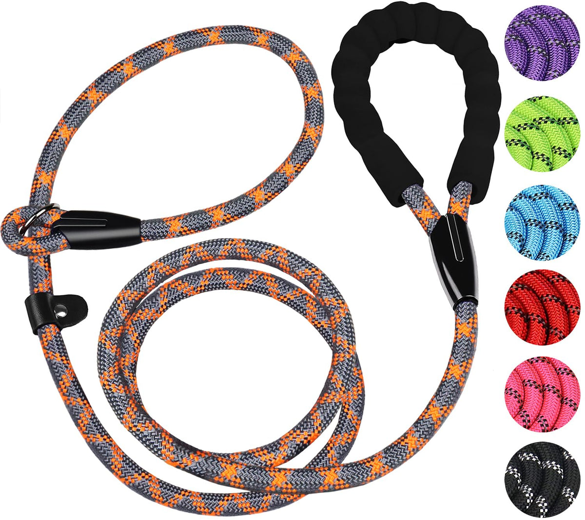 Dog Leash, 6 FT Heavy Duty Dog Leashes with Comfortable Padded Handle,Black