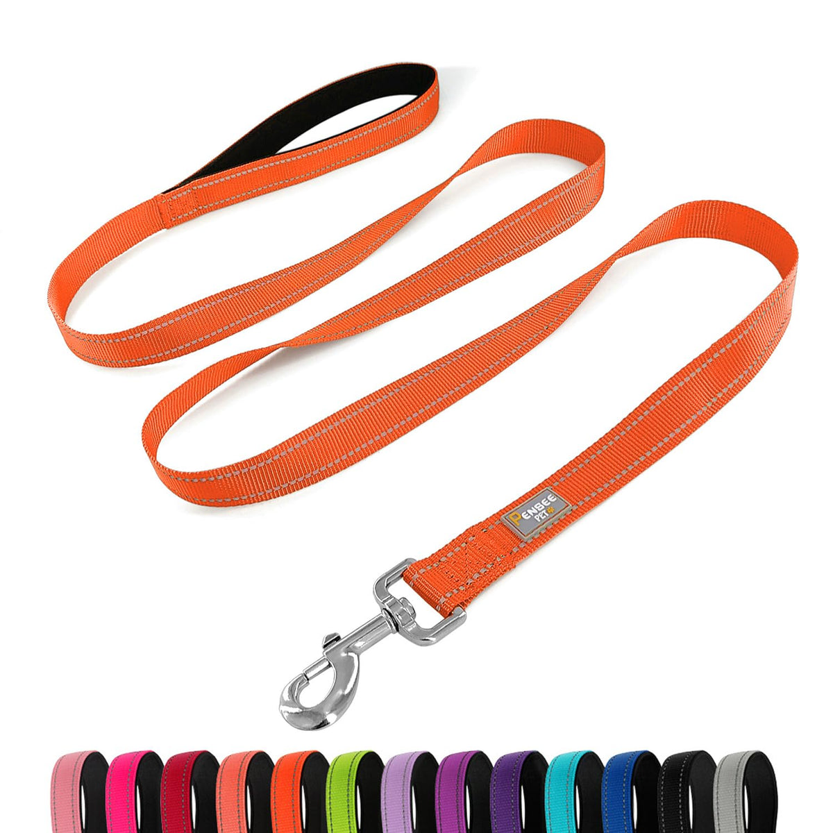 6 FT Basic Dog Leash for Medium Dogs,Black