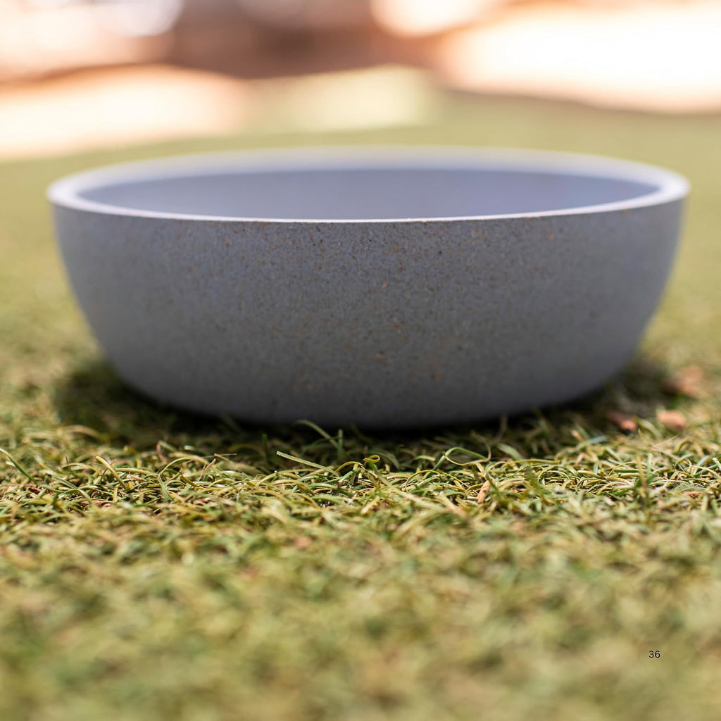 Loving Pets - Dolce Bamboo - Eco-Friendly Pet Bowls & Dishes for Dog, Cats, Puppy Food and Water Bowl -Sustainable and Dishwasher Safe, Made with Real Bamboo (Small, Slate-Grey)