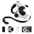 16Ft Retractable Dog Leash with LED Light, Heavy Duty Leash for Medium Dogs (20–66 lbs), 360° Tangle-Free, Built-in Poop Bag Dispenser