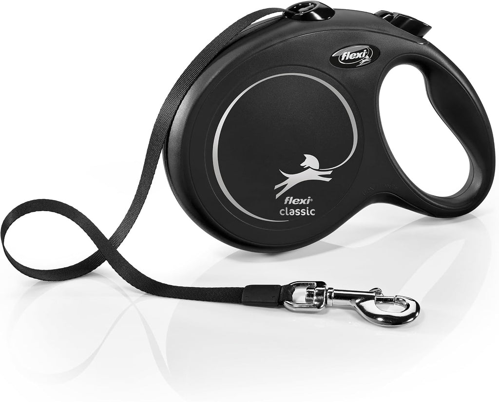 FLEXI® Classic Tape Retractable Dog Leash, Large, 26 ft - Black