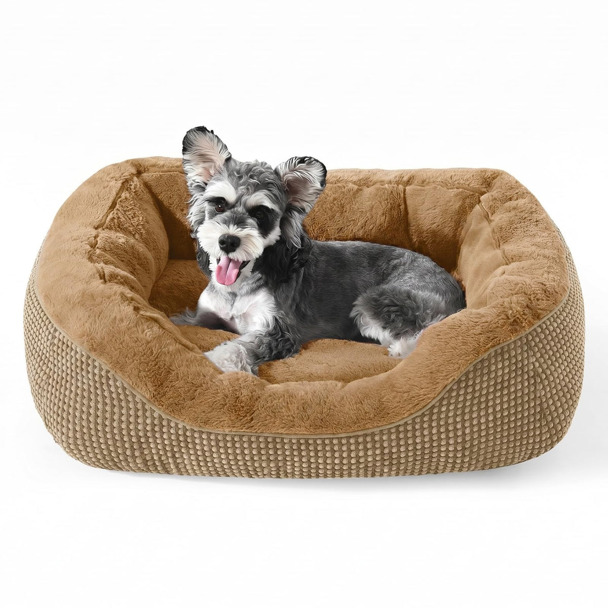 INVENHO Small Dog Bed for Small Dogs, Cat Beds for Indoor Cats Washable, Orthopedic Dog Bed, Warming Soft Calming Sleeping Puppy Bed Durable Pet Bed with Anti-Slip Bottom S(20"x19"x6")