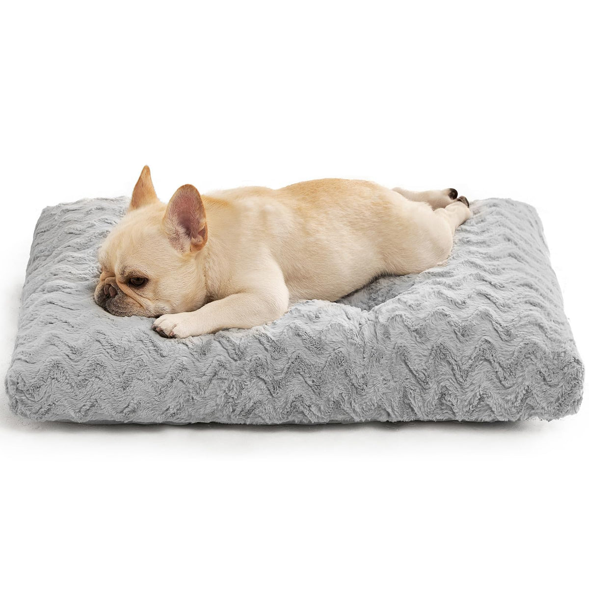 EHEYCIGA Washable Large Dog Bed for Crate, 35x23 Inch Pet Bed, Grey