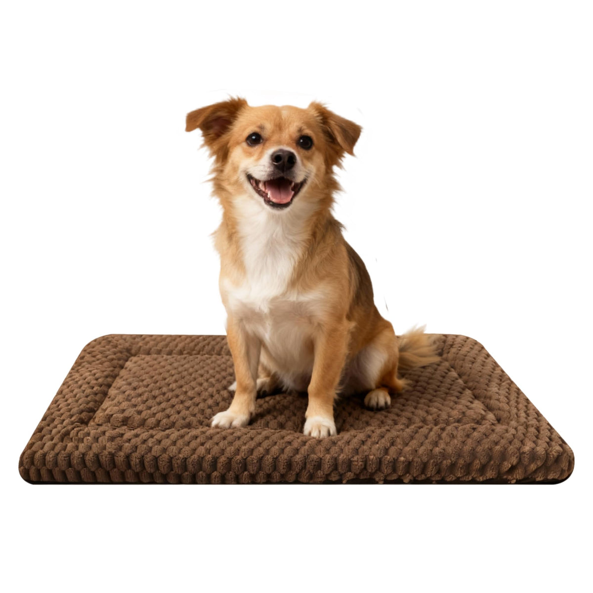 Dog Bed Mat,Reversible & Ultra Soft Kennel Pad-Machine Washable Pet Bed for Dogs & Cats-All-Weather Crate Liner for Crates,Carriers & Travel (Pink, 35" L x 23" W x 1.5" Th)